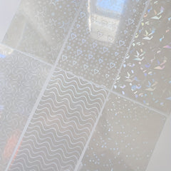 Laser PVC Stickers Creative Waterproof Rainbow Reflective Stickers