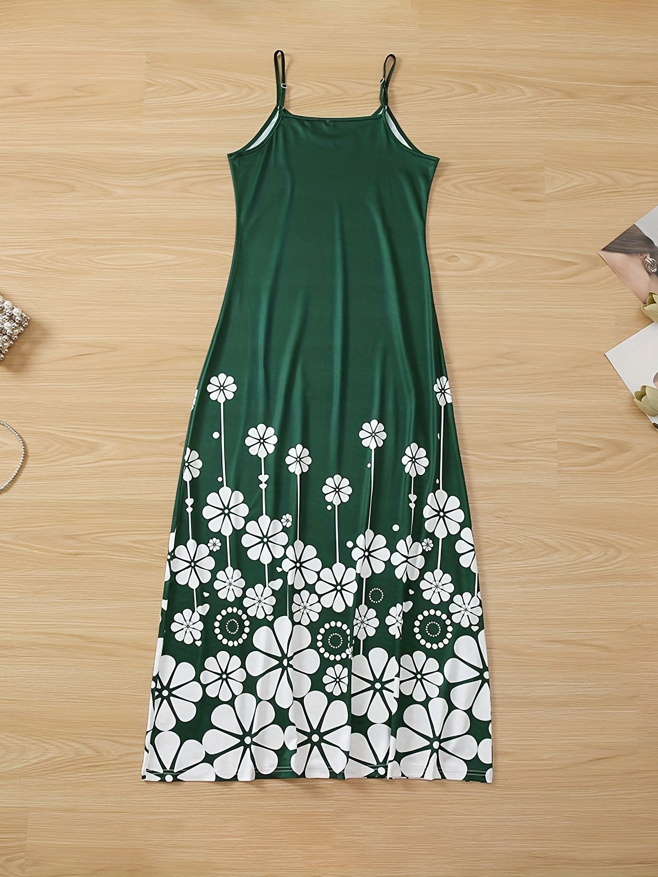 Floral Print Maxi Cami Dress Casual Dress For Summer & Spring