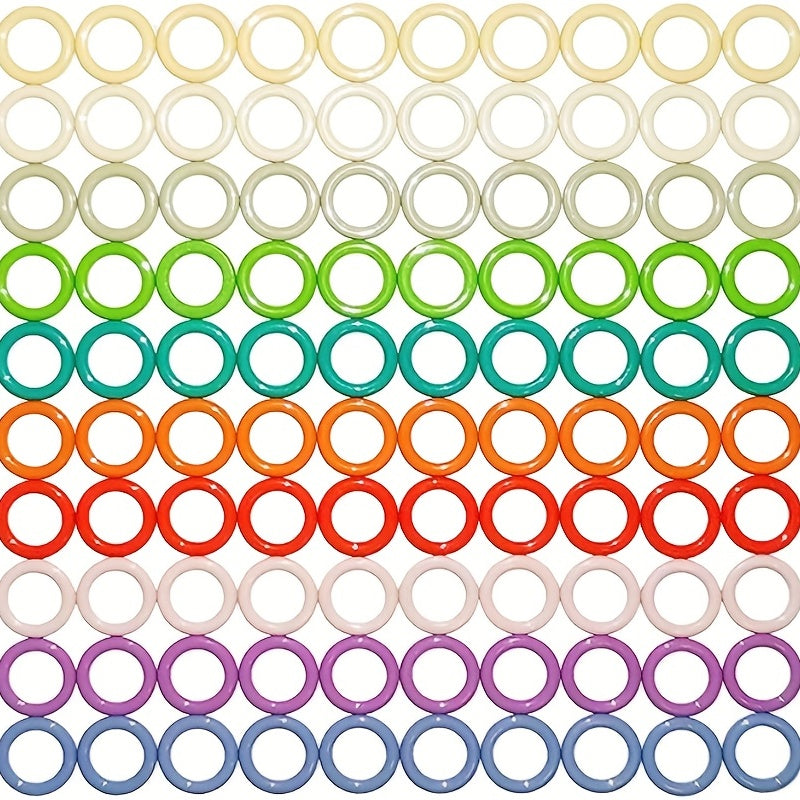 100pcs Round Stitch Markers 10 Colors Practical Crochet Locking Accessories