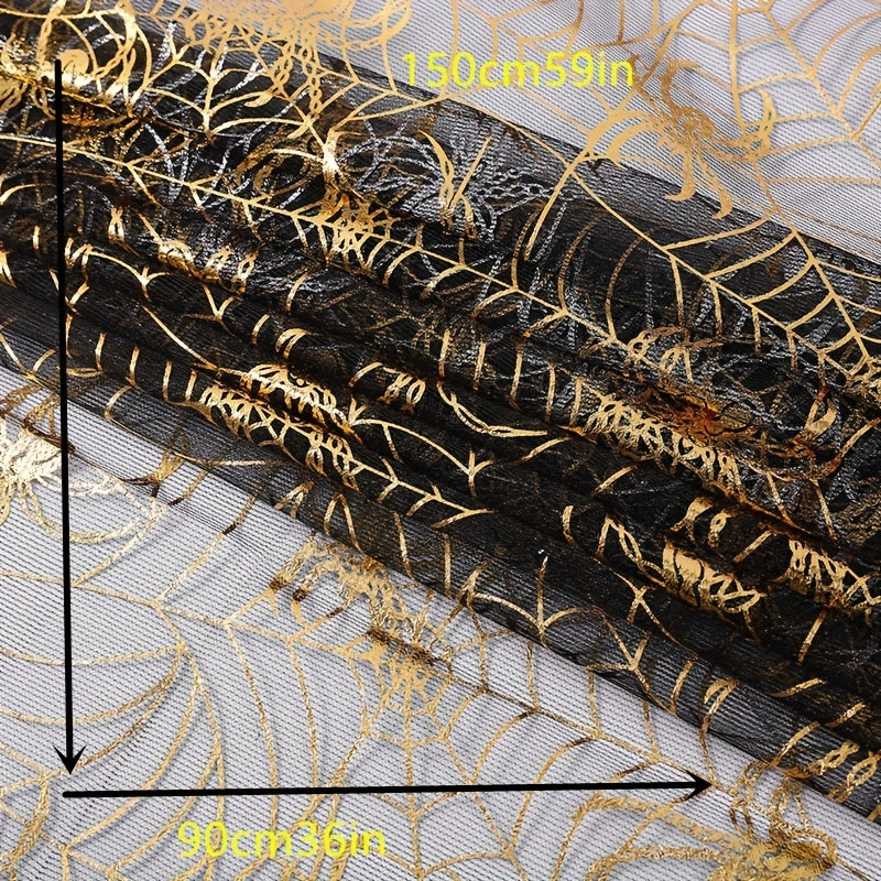 Halloween Red Spider Web Mesh Fabric for Decoration