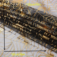 Halloween Red Spider Web Mesh Fabric for Decoration