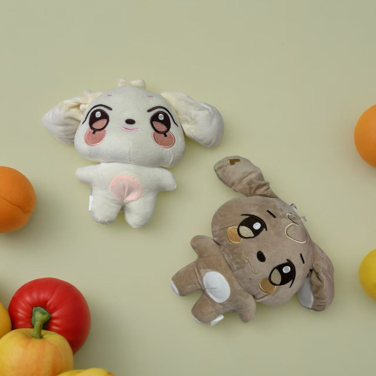 Large Ears Plush Puppy Doll Soft Stuffed Animal Toy with Expressive Eyes