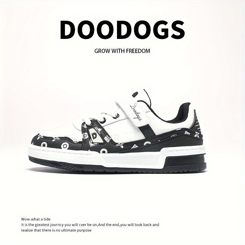 DOODOGS Girl's Street Style Skate Shoes Soft Sole Sneakers