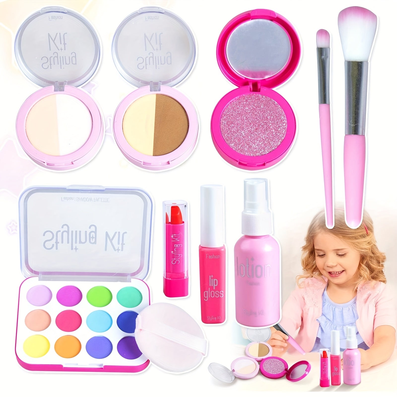Pretend Makeup Toy Set for Girls - Princess Role Play Toy