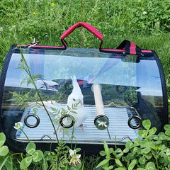 Portable Pet Carrier Parrot Travel Bag With Perch For Small Animals