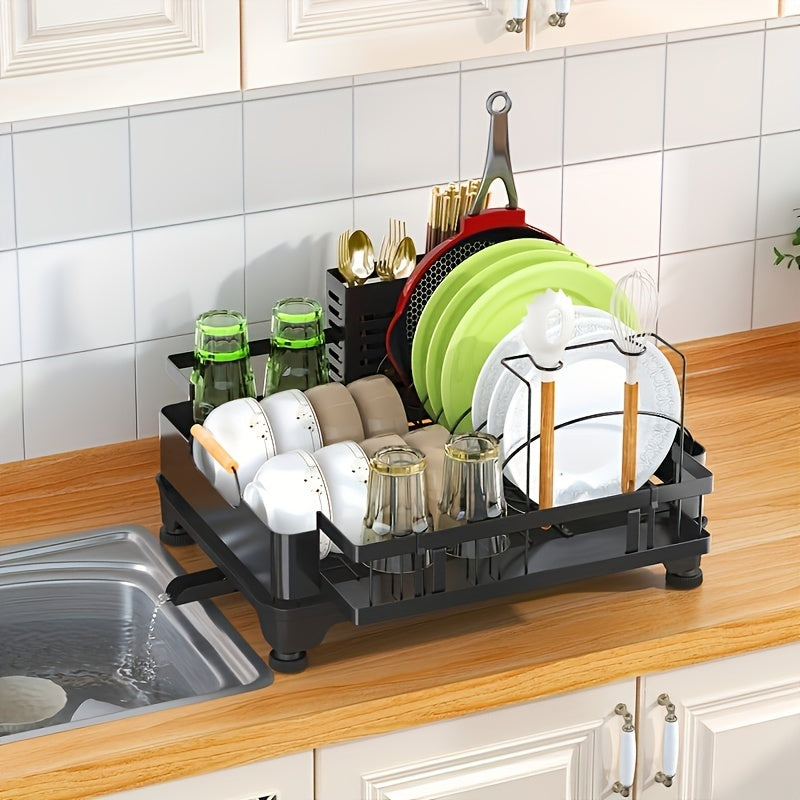 Stainless Steel Bowl Rack Paint Sink Drain Kitchen Storage Dish Rack
