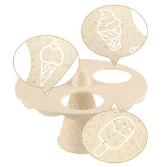 16 Sets Reusable Play Food Dessert Ice Cream Cake Models Rotating Functions