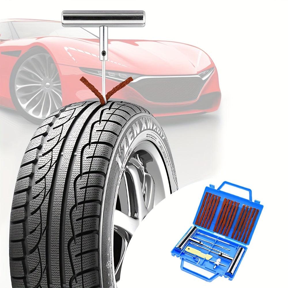 Heavy Duty Tire Repair Kit 23pcs w/ Universal Patch Kit for Car Motorcycle Truck