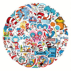 60pcs Dr Seuss Stickers Set