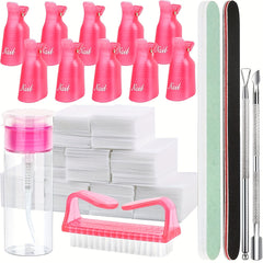 Gel Nail Polish Remover Kit with Clips & Tools
