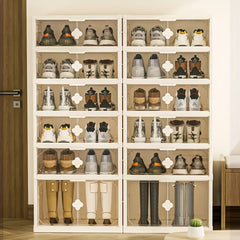 Dustproof Shoe Storage Rack Foldable Plastic Sneaker Organizer