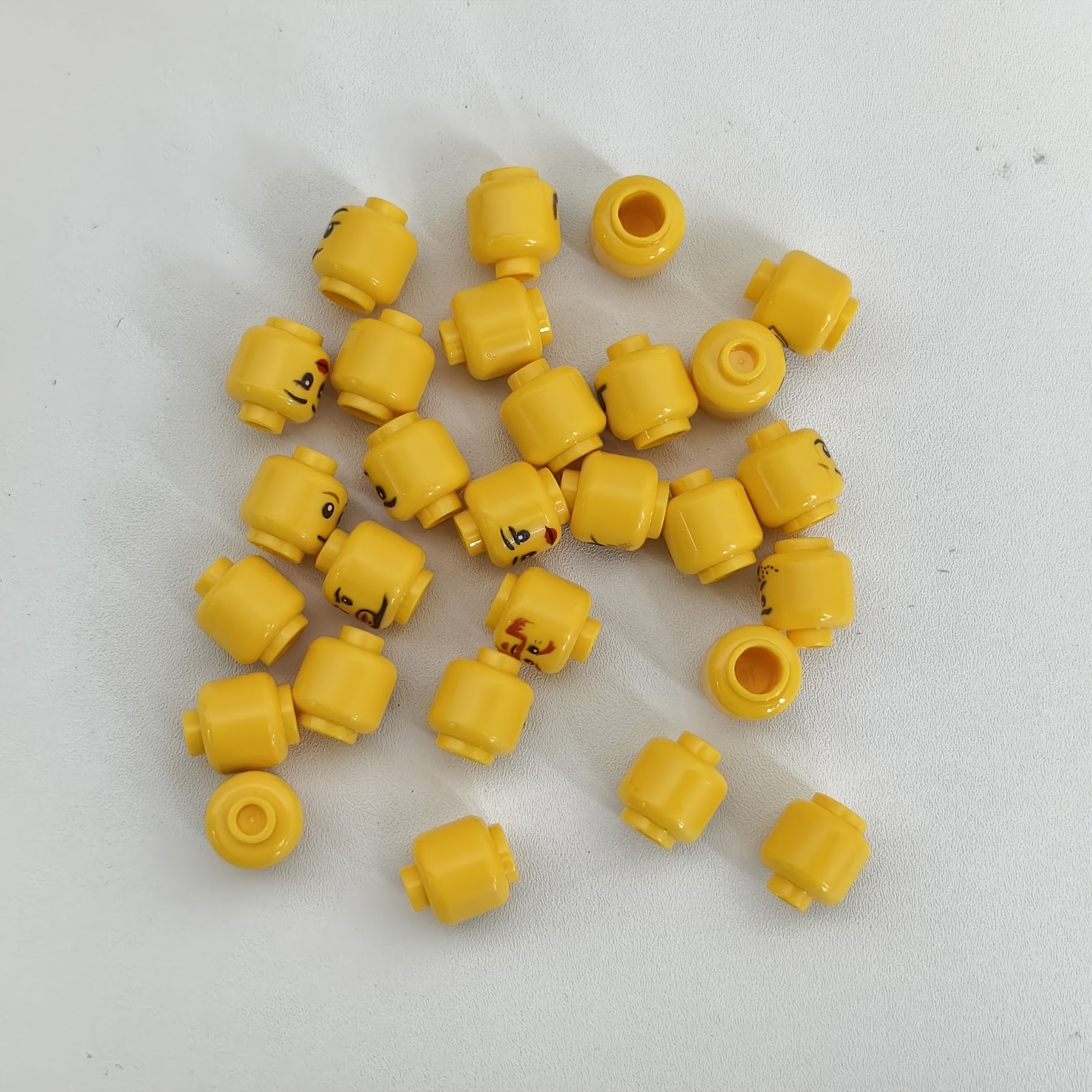 28 Yellow Human Shaped Building Block Accessories Set