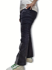 Washed Graphic Flared Leg Jeans