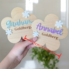 Personalized Birth Announcement Sign Acrylic Hospital Sign Custom Name Sign Pink