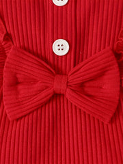 Cute Baby Girl 3-Piece Outfit Set Ruffle Top Leggings Bow Headband