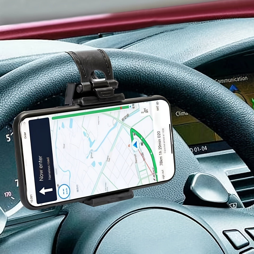 Car Steering Wheel & Bike Clip Phone Holder - Keep Your Phone Secure