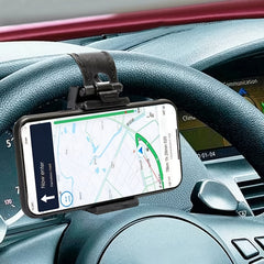 Car Steering Wheel & Bike Clip Phone Holder - Keep Your Phone Secure