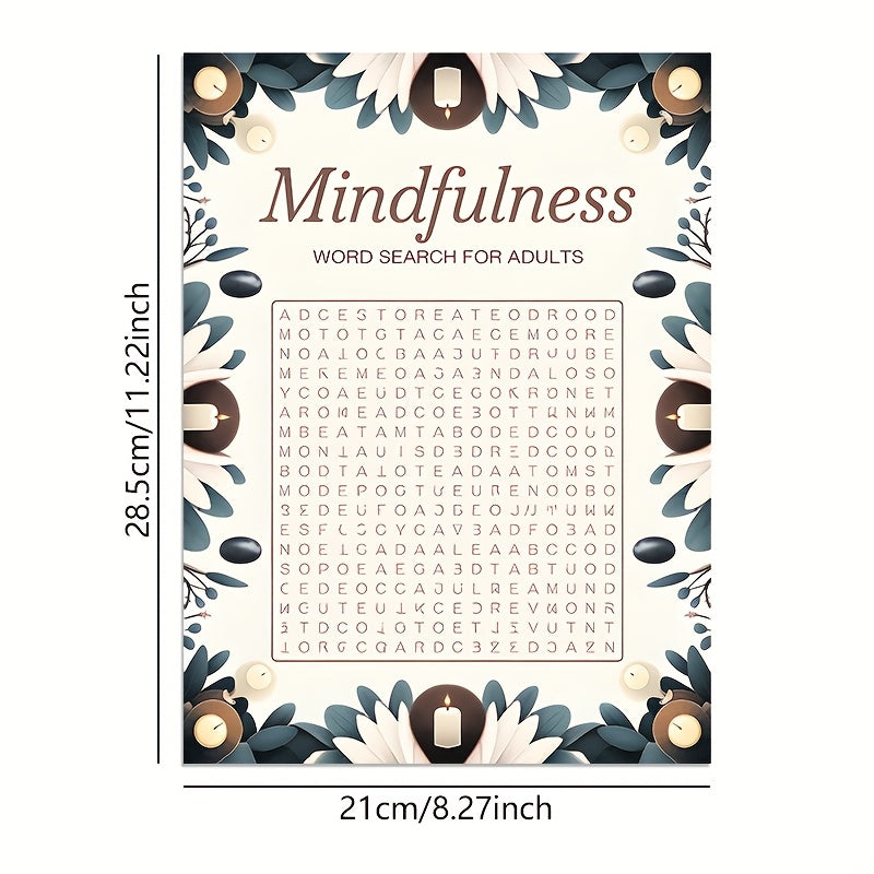 4pcs Mindfulness Word Puzzle Book for Adults
