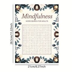 4pcs Mindfulness Word Puzzle Book for Adults