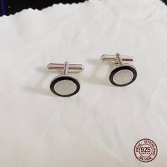 925 Silver Cufflinks High Suit Button Shirt Studs