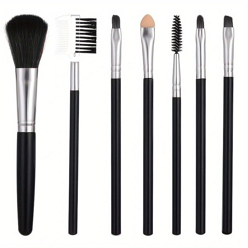 7pcs Portable Makeup Brush Set for Women - Ideal Gift for Her