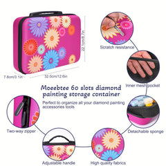 Diamond Painting Tools Organizer Kit with 60 Slots - Rhinestone Bead Storage