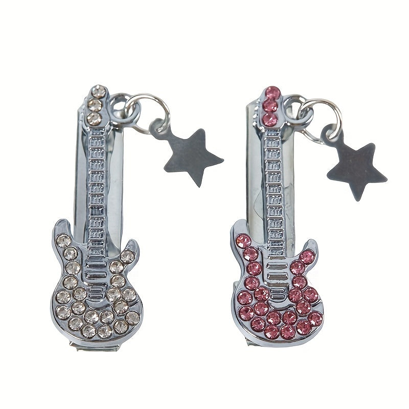 Y2K Guitar Hair Clip Star Tassel Duck Bill Clip