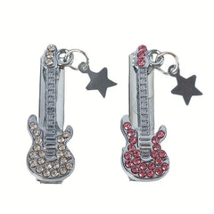 Y2K Guitar Hair Clip Star Tassel Duck Bill Clip