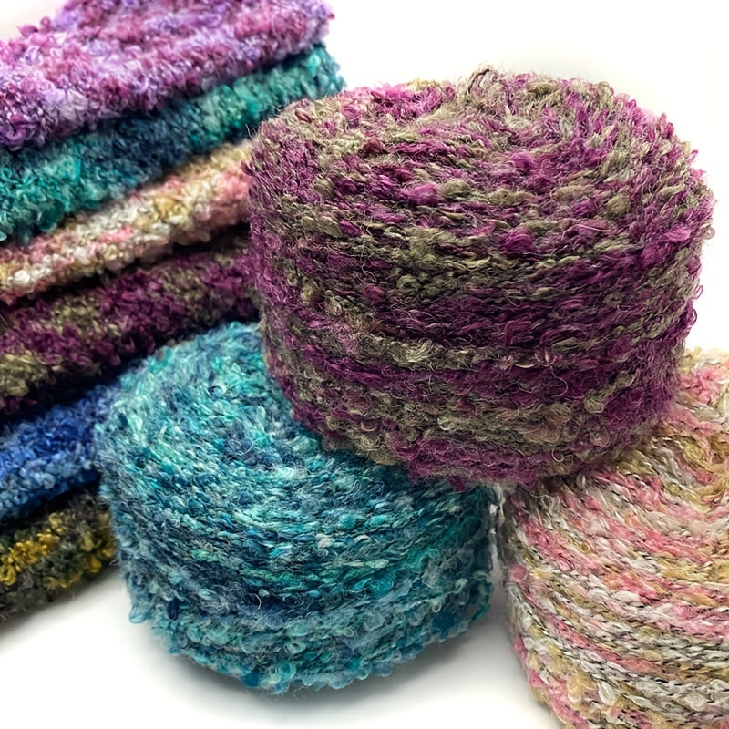 2pcs Segmented Dye Mohair Yarn With 10 Wool 90 Fleece