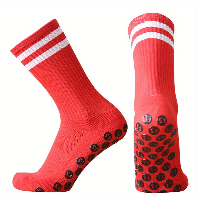 Anti-Skid Silicone Striped Mid-Calf Socks