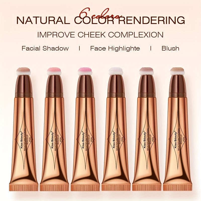 3-in-1 Makeup Pen: Glitter Contouring Highlight Blush & Moisturizing Cream