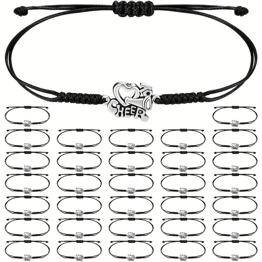 Adjustable Cheerleader Cheer Bracelets Bulk for Kids
