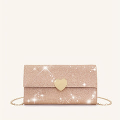 Glitter Evening Clutch Bag Dinner Purse For Wedding Party Prom