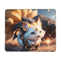 Fox Cat Pattern Mouse Pad 24x20cm E-sport Home Office Non-slip Rubber