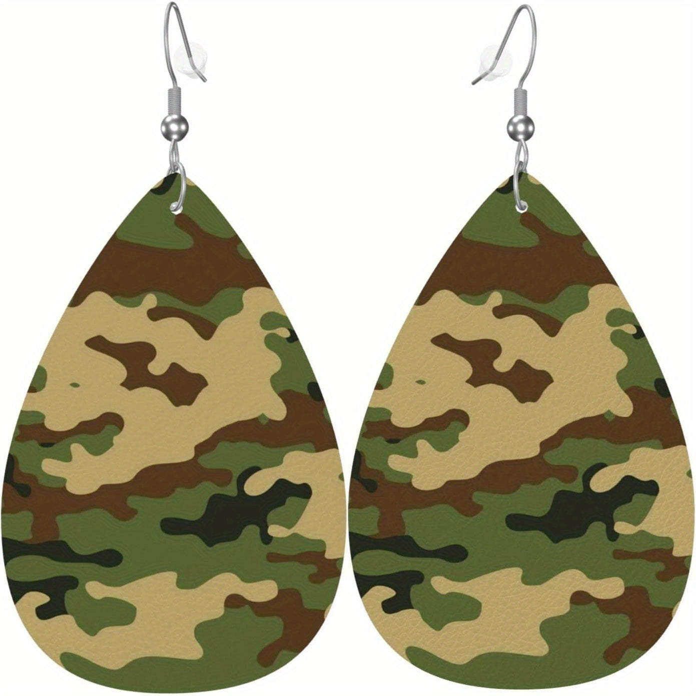 Bohemian Pattern Leather Earring Teardrop Dangle Earrings