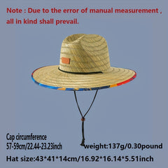 Boho Wide Brim Sun Hat Straw Hat UV Protection Women Summer