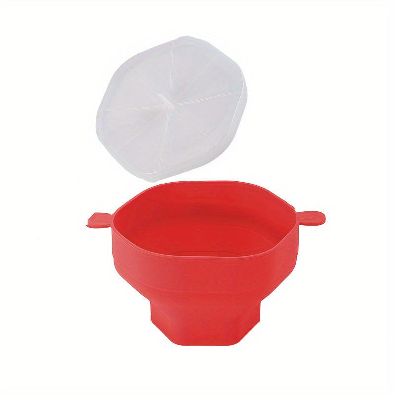 Silicone Popcorn Bucket High Temp Resistant Popcorn Bowl Handle