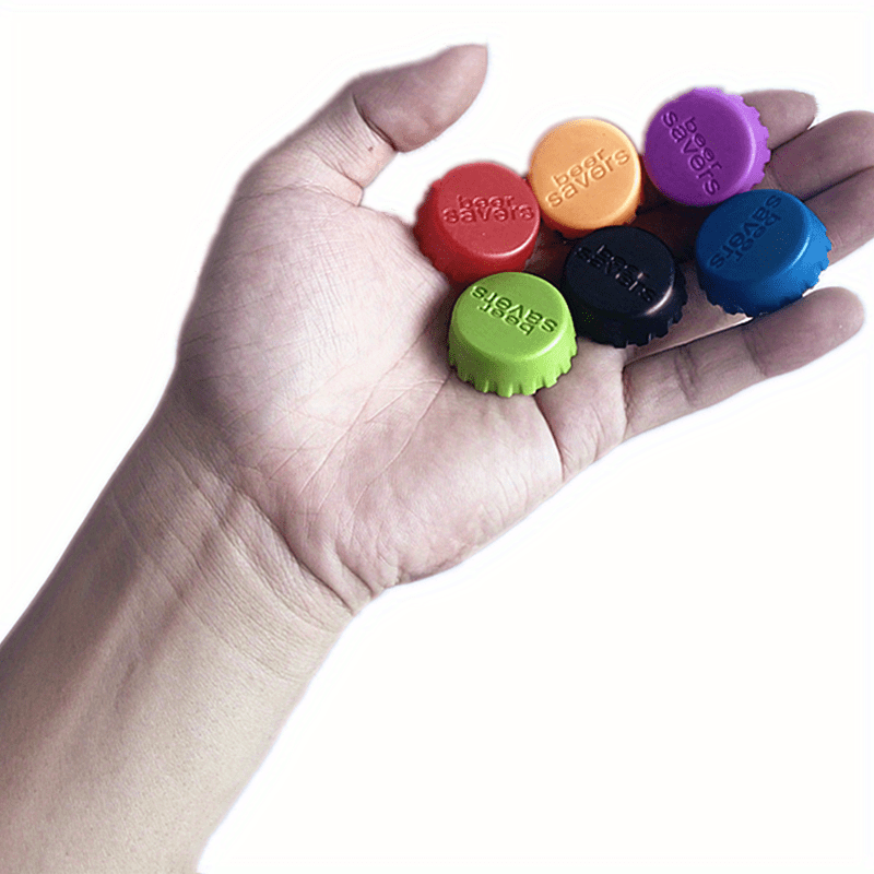 6pcs Silicone Bottle Cap Sealed Beer Lid Kitchen Vinegar Soy Sauce Bottle