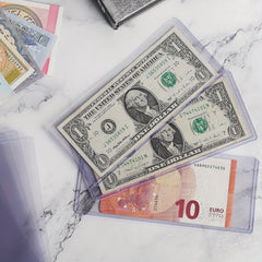 10pcs Currency PVC Coin Top Mount Sleeve Display Holder Clear