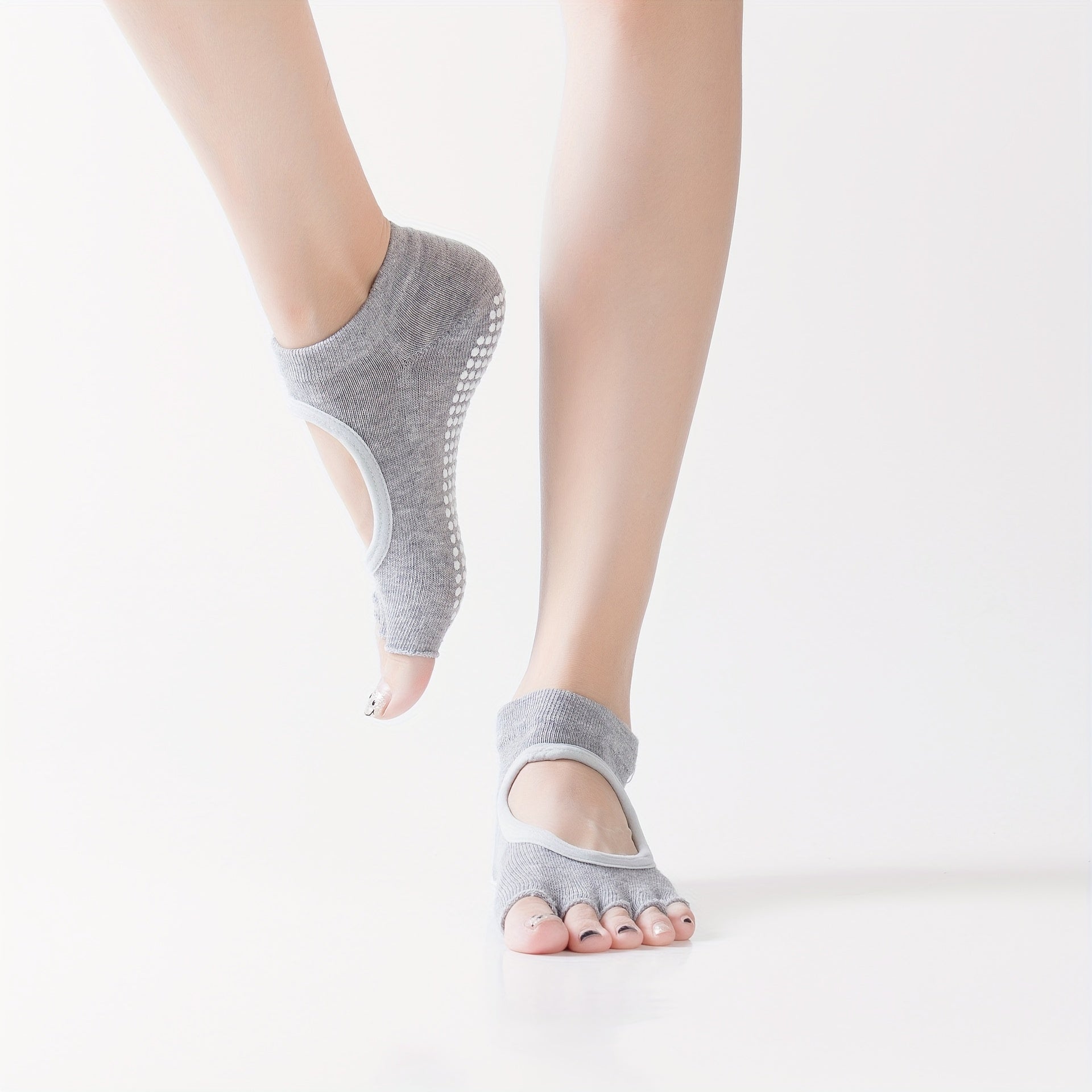 Non slip Yoga Fitness Socks Fingerless Pilates Socks