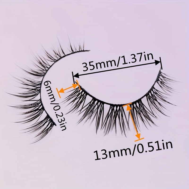 Natural Fluffy Faux Mink Lashes Soft Wispy Extension With Box
