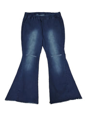  Women's Ripped High Rise Flared Leg Jeans