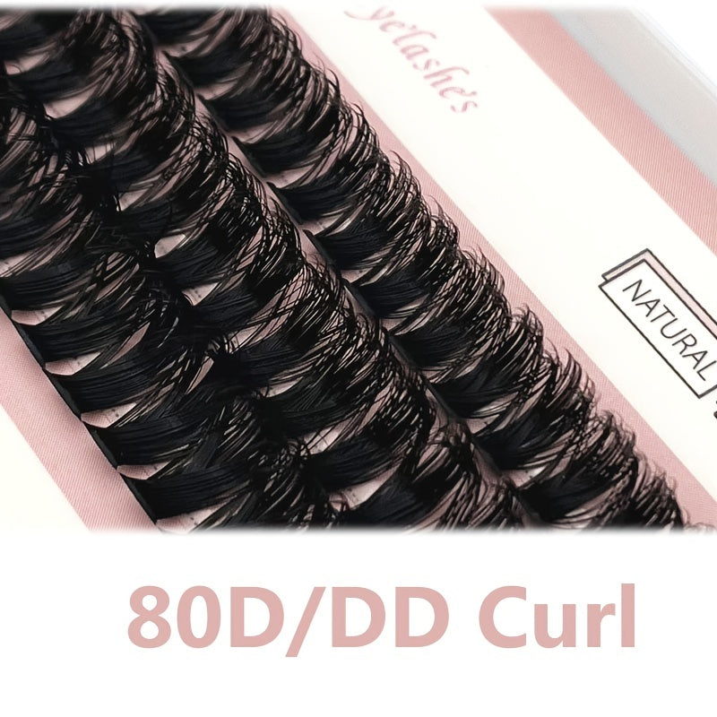 60Pcs Lash Clusters DIY Eyelashes DD Curl 12-16mm Mixed Volume 60D 80D 0.07 Mix