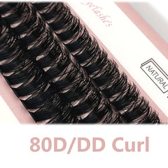 60Pcs Lash Clusters DIY Eyelashes DD Curl 12-16mm Mixed Volume 60D 80D 0.07 Mix