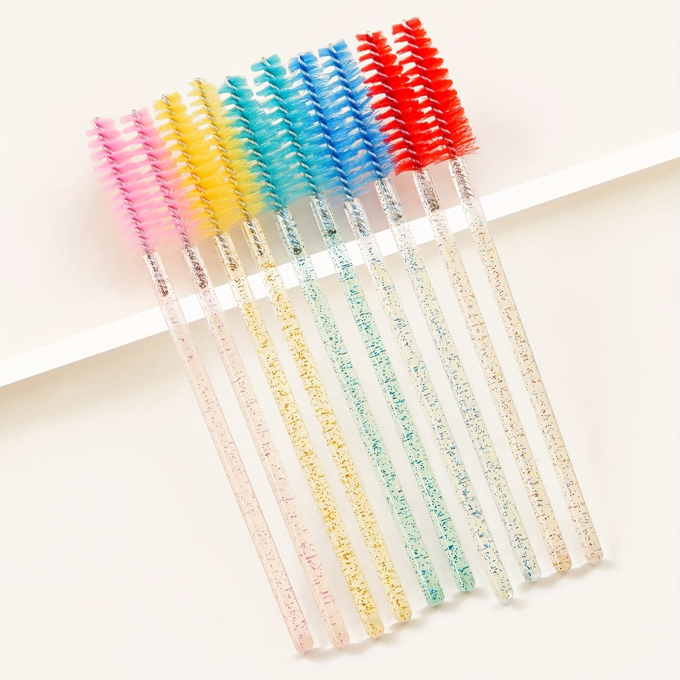 10pcs Crystal Eyelash Brush Spoolie Brushes for Extensions & Mascara