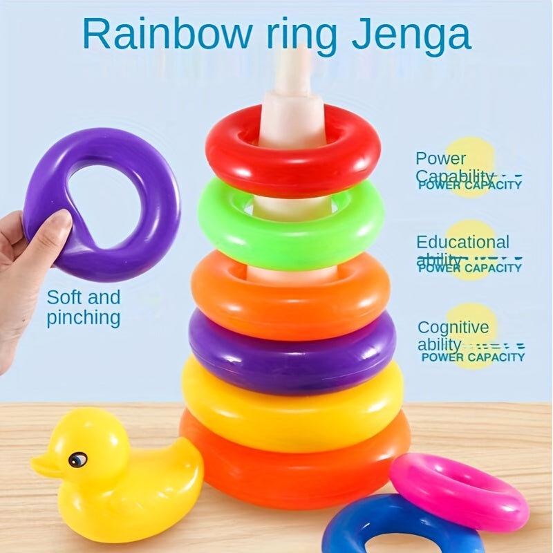 Colorful Rainbow Circle Stacking Music Toy