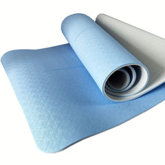 6mm Soft TPE Yoga Mat With Asana Guide Line & Storage Bag