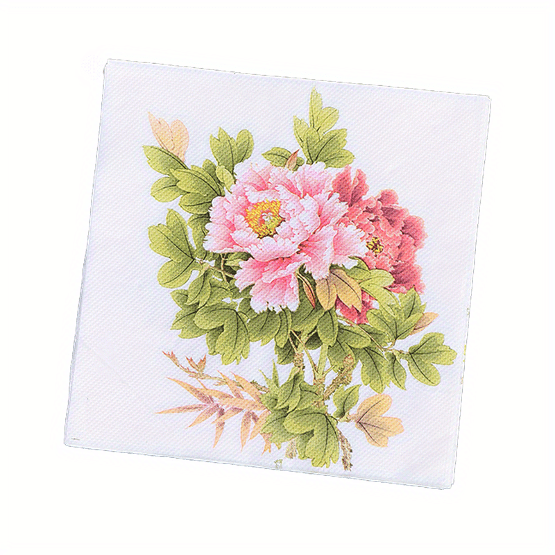 20pcs Peony Flower Disposable Napkins for Wedding Party Supplies