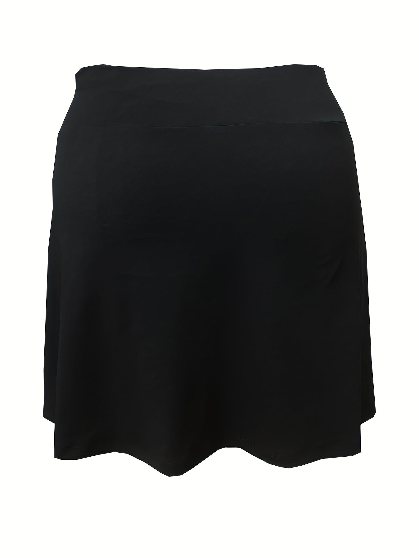  Solid Stretch Tennis Skort With Pockets