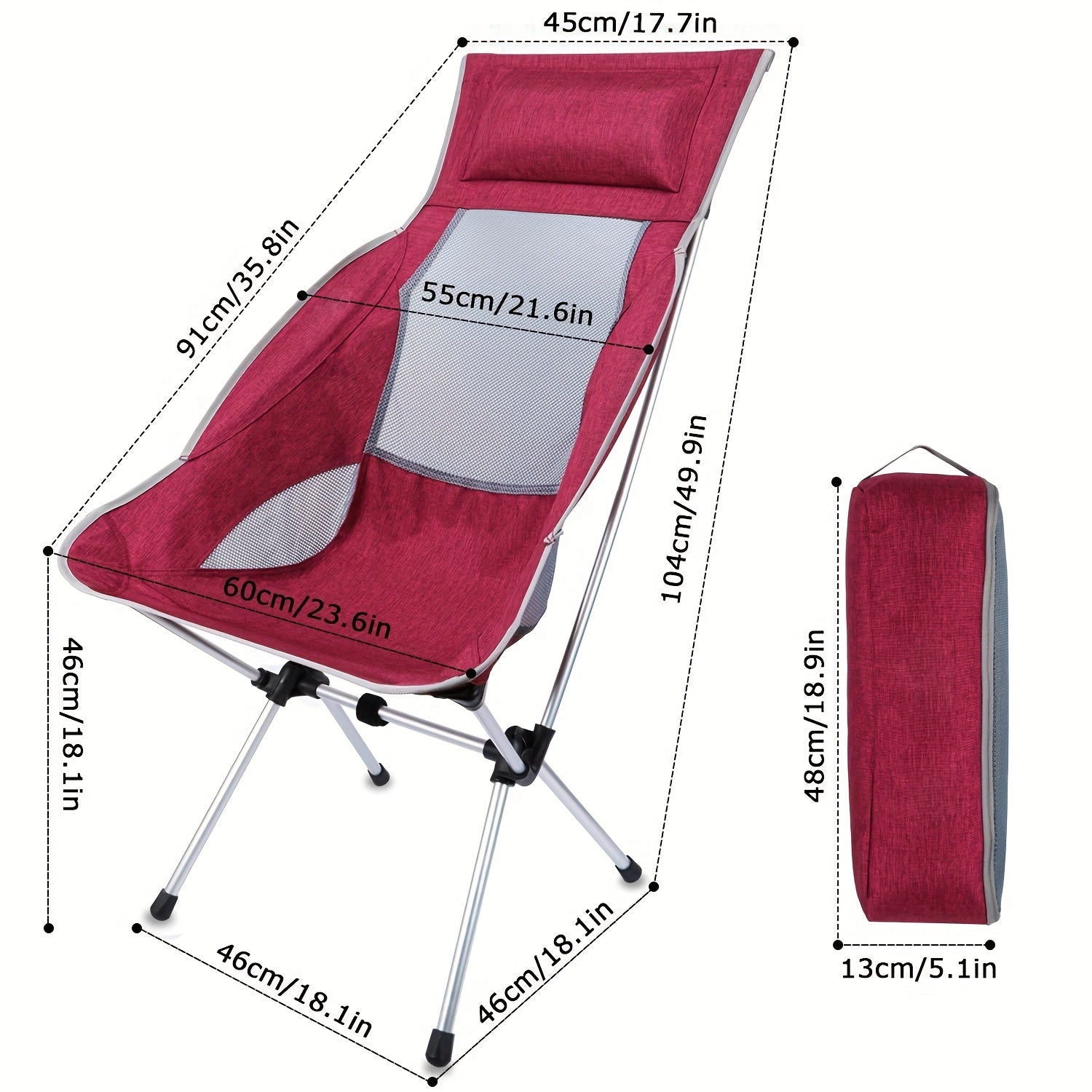 Portable Folding Moon Chair for Outdoor Camping Fishing Beach